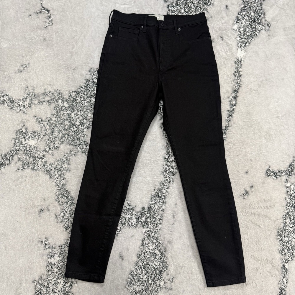 Everlane High Rise Skinny Jeans Black Stretch Denim Womens 31 Minimalist Classic